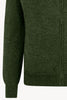 Loden Green Pure Cashmere Cardigan Bomber-Style with Full Zip