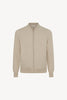 Oat Pure Cashmere Cardigan Bomber-Style with Full Zip