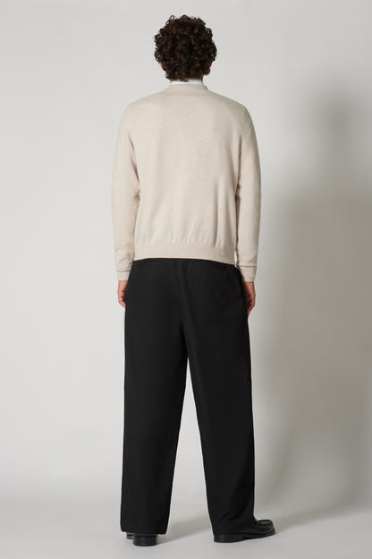Oat Pure Cashmere Cardigan Bomber-Style with Full Zip