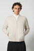 Oat Pure Cashmere Cardigan Bomber-Style with Full Zip