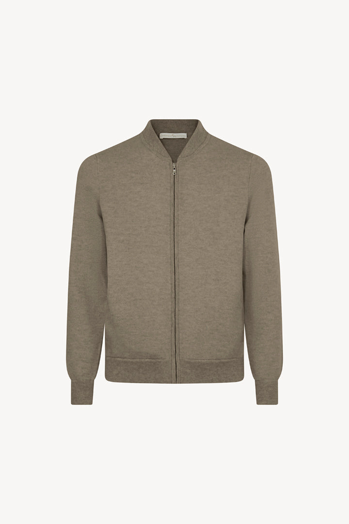 Dune Pure Cashmere Cardigan Bomber-Style with Full Zip