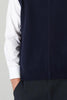 Gilet con Zip in Puro Cashmere Navy