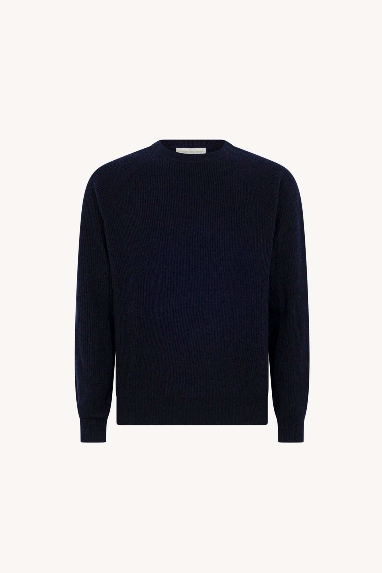 Girocollo a Costa Inglese in Puro Cashmere Navy