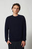 Girocollo a Costa Inglese in Puro Cashmere Navy