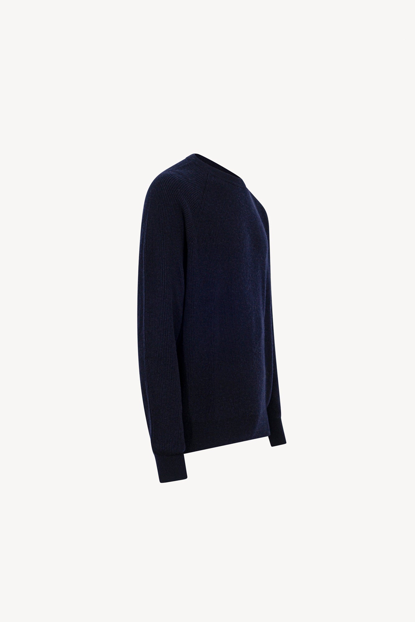 Girocollo a Costa Inglese in Puro Cashmere Navy