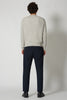 Girocollo a Costa Inglese in Puro Cashmere Pomice