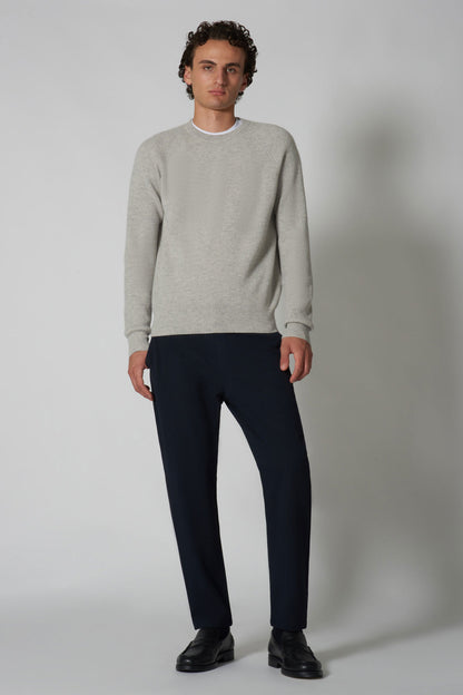 Girocollo a Costa Inglese in Puro Cashmere Dune