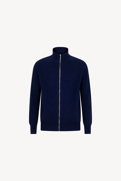 Cardigan Zip Costa Inglese Puro Cashmere