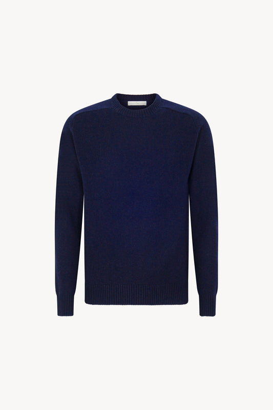 Girocollo 4 Fili in Puro Cashmere Ink Blue