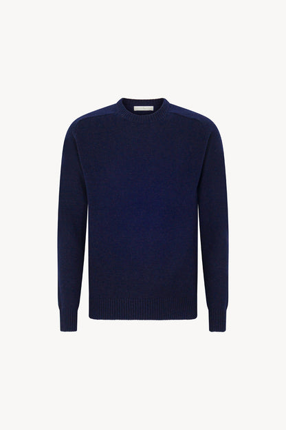 Girocollo 4 Fili in Puro Cashmere Ink Blue