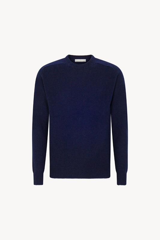 Girocollo 4 Fili in Puro Cashmere Ink Blue