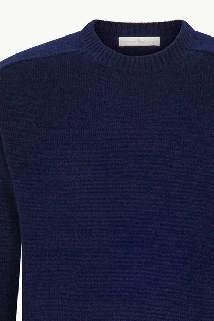 Girocollo 4 Fili in Puro Cashmere Ink Blue