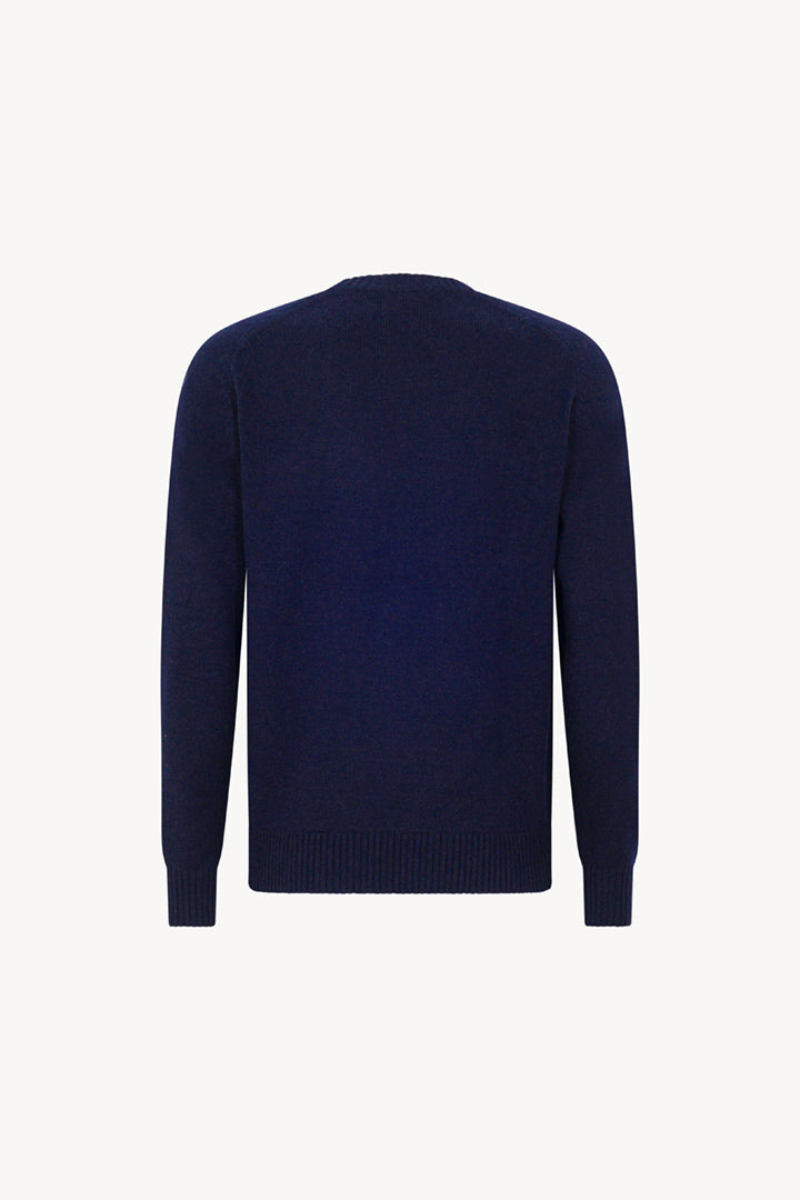 Girocollo 4 Fili in Puro Cashmere Ink Blue