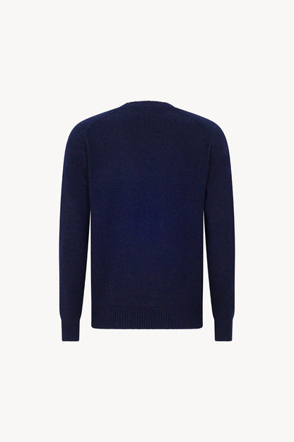 Girocollo 4 Fili in Puro Cashmere Ink Blue