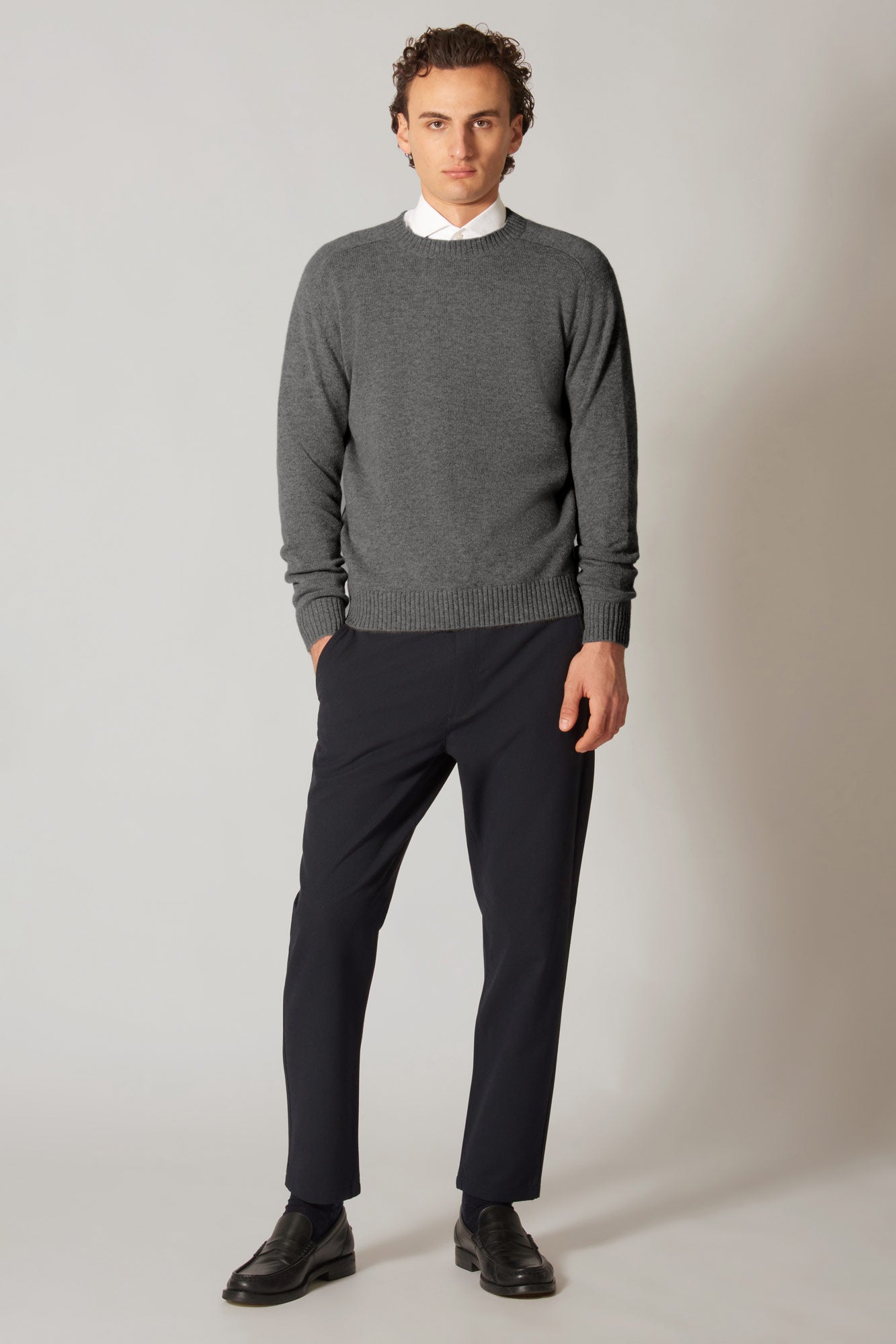 Girocollo 4 Fili in Puro Cashmere Silver