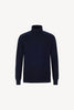 Navy Pure Cashmere 4-Ply Turtleneck Pullover