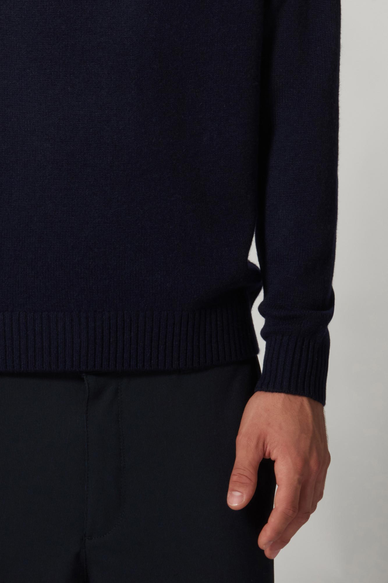 Dolcevita 4 Fili in Puro Cashmere Navy