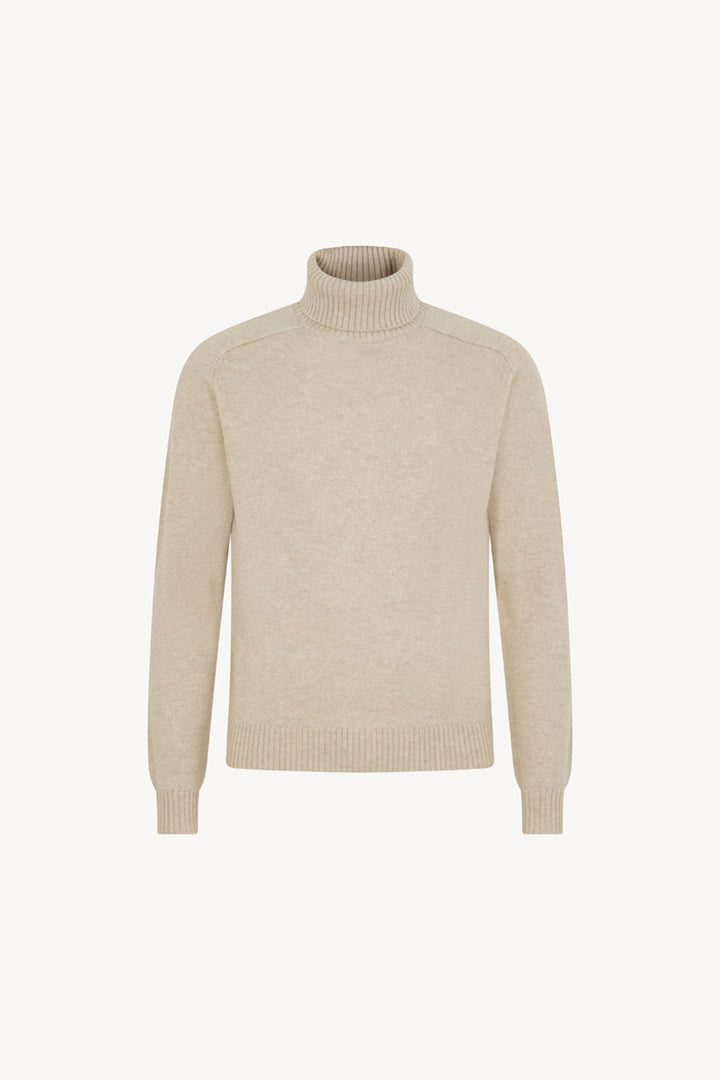 Oat Pure Cashmere 4-Ply Turtleneck Pullover
