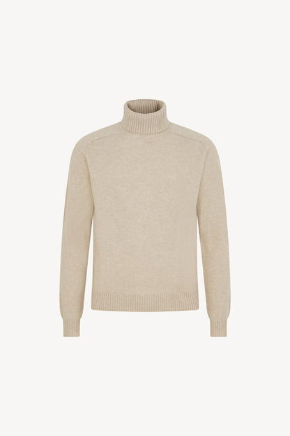 Oat Pure Cashmere 4-Ply Turtleneck Pullover