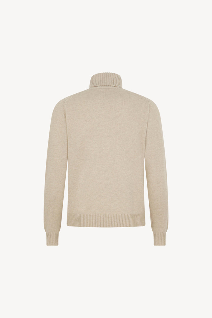 Oat Pure Cashmere 4-Ply Turtleneck Pullover