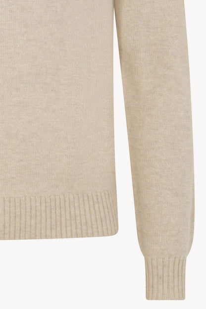 Oat Pure Cashmere 4-Ply Turtleneck Pullover