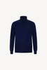 Ink Blue Pure Cashmere 4-Ply Turtleneck Pullover