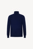 Ink Blue Pure Cashmere 4-Ply Turtleneck Pullover