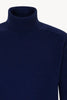 Ink Blue Pure Cashmere 4-Ply Turtleneck Pullover