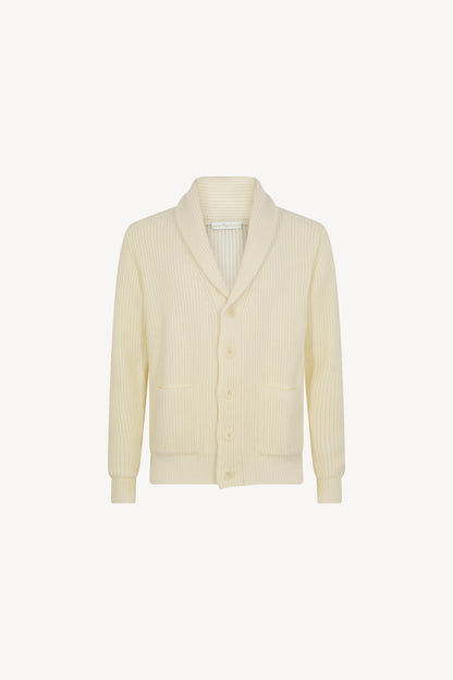 Cardigan Collo Scialle Costa Inglese Puro Cashmere