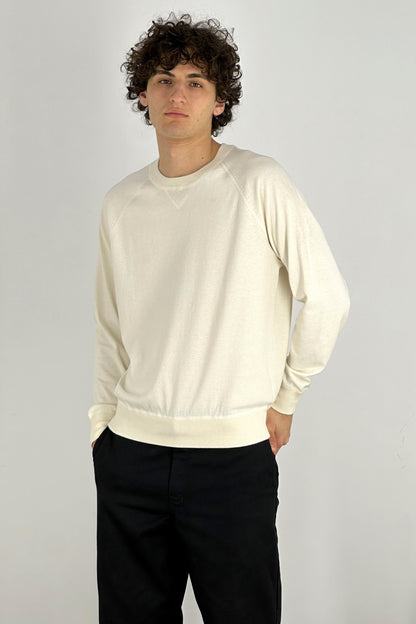 Cotton - Cashmere Crew Neck Sweatshirt