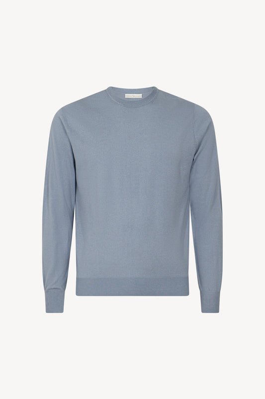 Silk-Cashmere Crew Neck Sweater