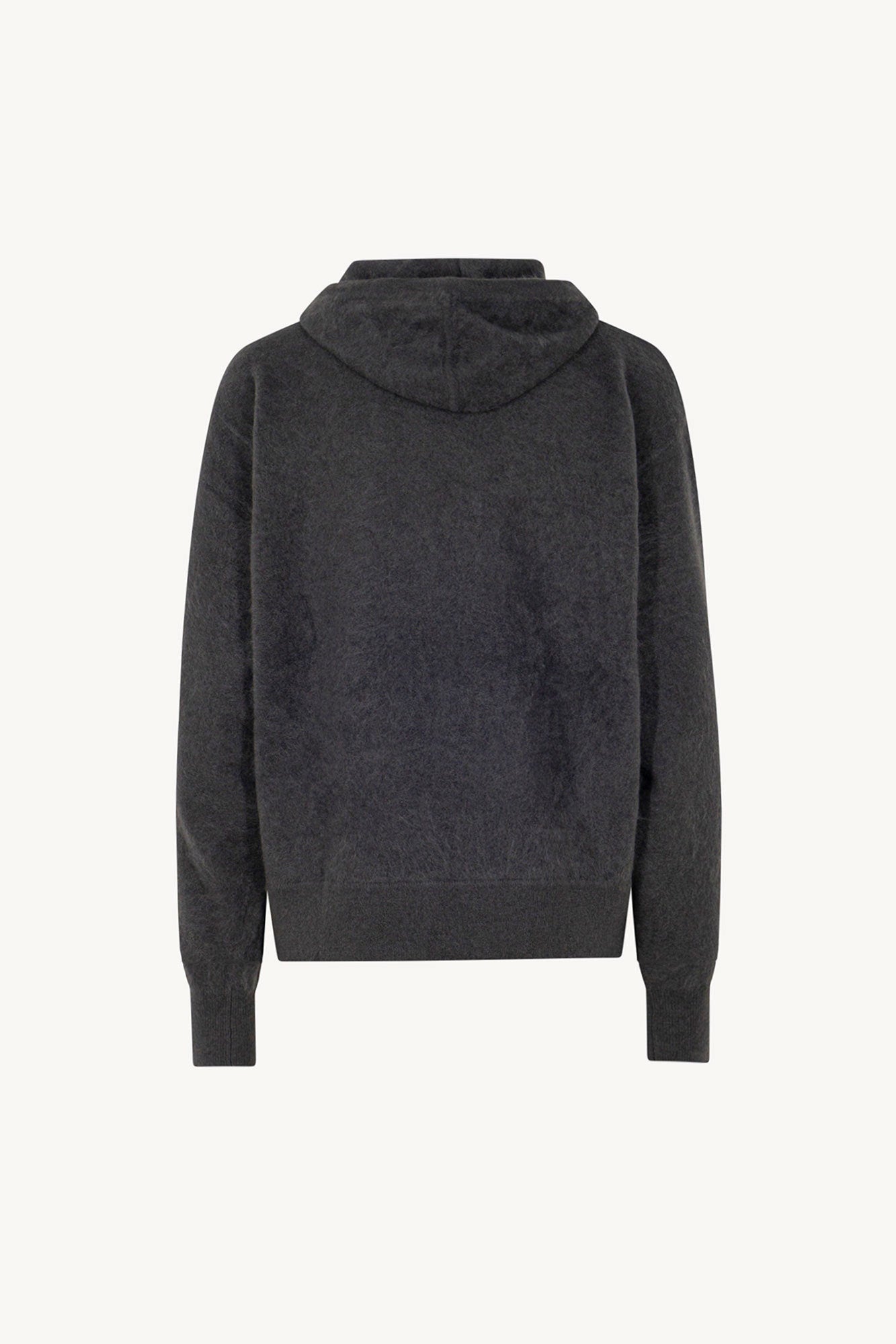 Felpa con Cappuccio Unisex in Puro Cashmere Spazzolato Ardesia