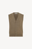Gilet con Bottoni in Puro Cashmere Dune