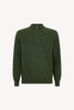 Lupetto Mezza Zip a Costa Inglese in Puro Cashmere Loden