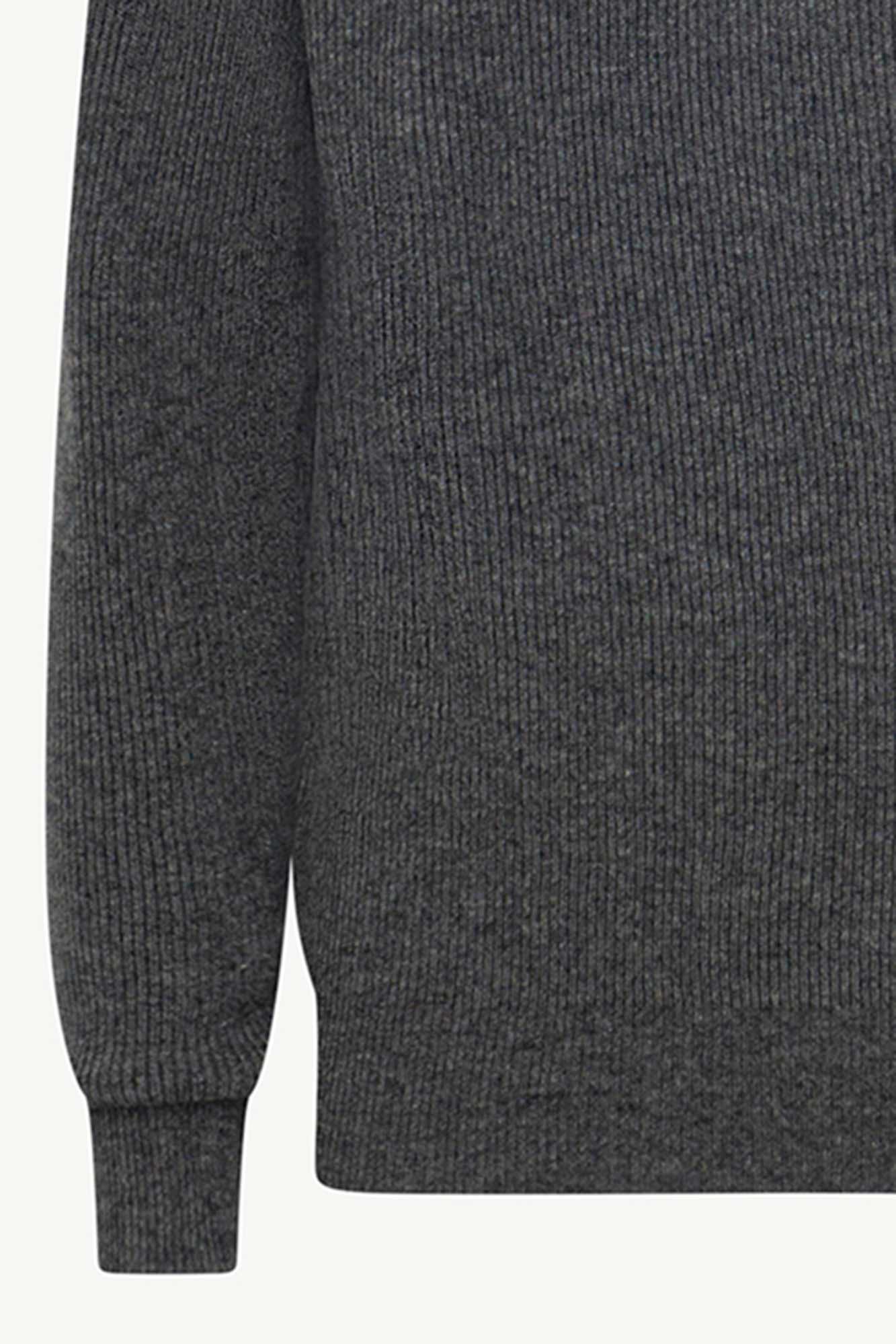 Lupetto Mezza Zip a Costa Inglese in Puro Cashmere Flanella