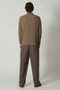 Lupetto Mezza Zip a Costa Inglese in Puro Cashmere Dune
