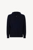 Felpa Uomo con Cappuccio in Puro Cashmere Navy