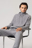 Felpa Uomo con Cappuccio in Puro Cashmere Silver