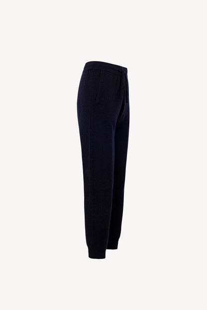 Pantaloni Jogging Unisex in Puro Cashmere Navy