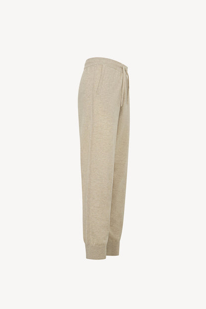 Pantaloni Jogging Unisex in Puro Cashmere Avena