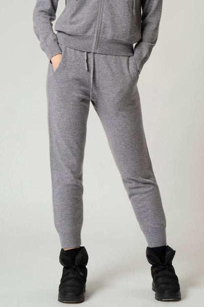 Pantaloni Jogging Unisex in Puro Cashmere Silver