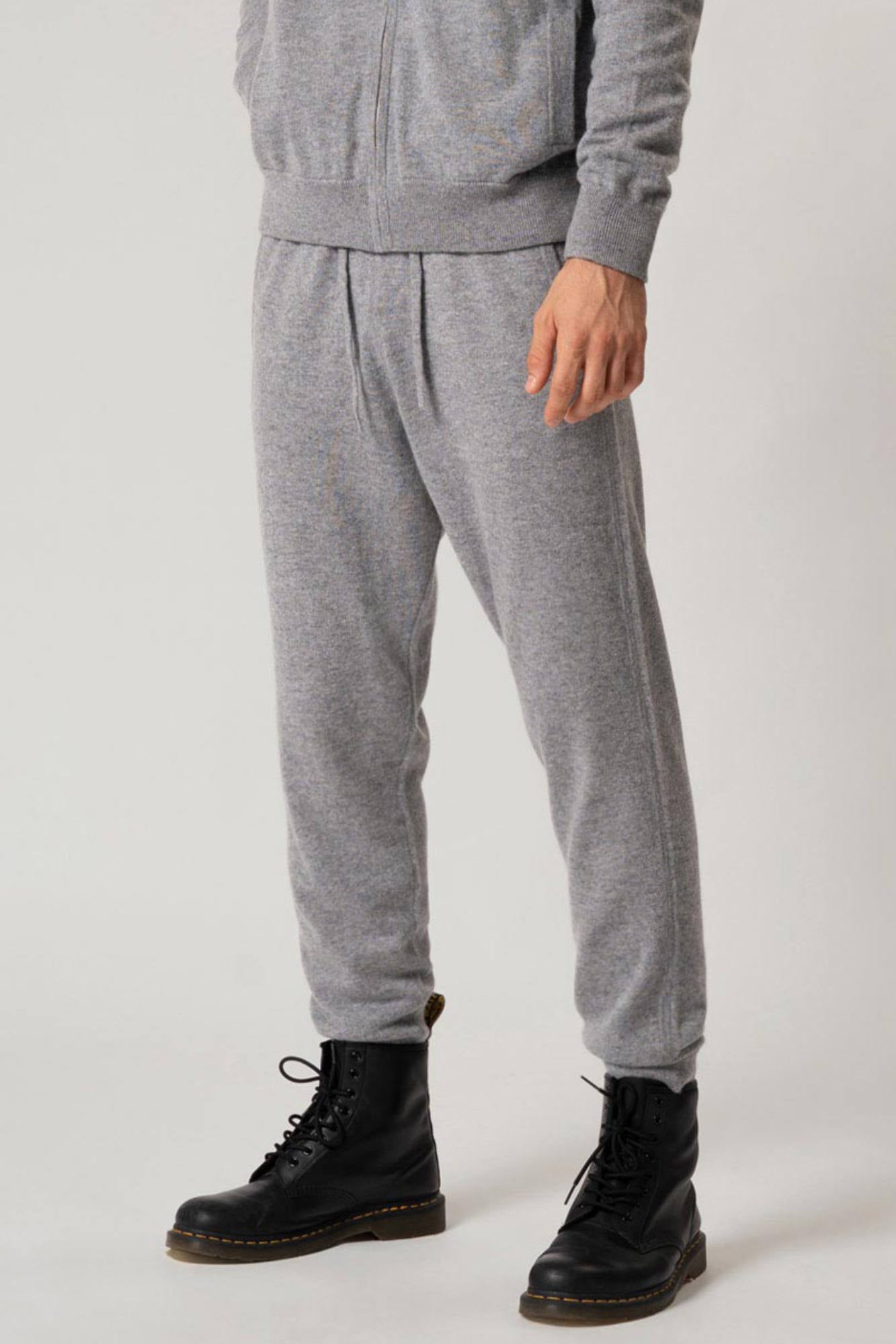 Pantaloni Jogging Unisex in Puro Cashmere Silver