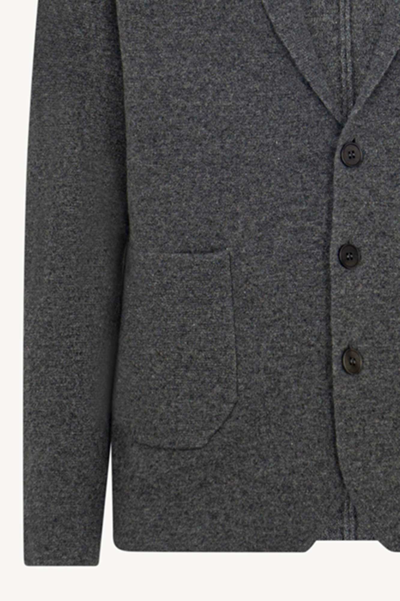 Blazer in Maglia Stoffa in Puro Cashmere Flanella