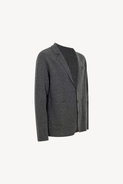 Blazer in Maglia Stoffa in Puro Cashmere Flanella
