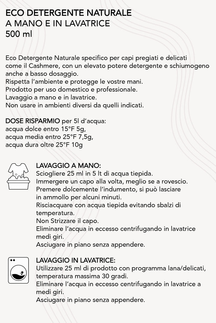Eco Detergente Cashmere 500 ml