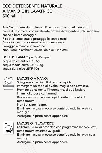 Eco Detergente Cashmere 500 ml