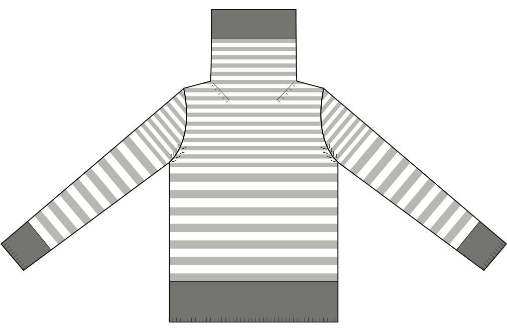 Pure Cashmere Striped Veil Turtleneck