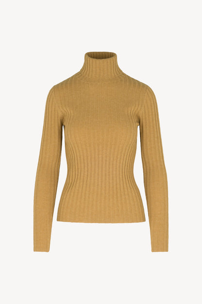 Pure Cashmere Ribbed Turtleneck