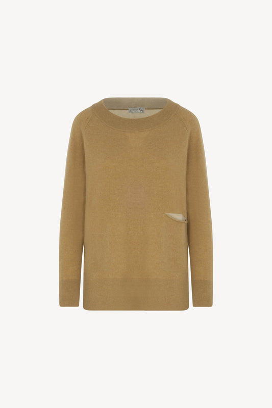 Pure Cashmere Raglan Sweater with Pocket