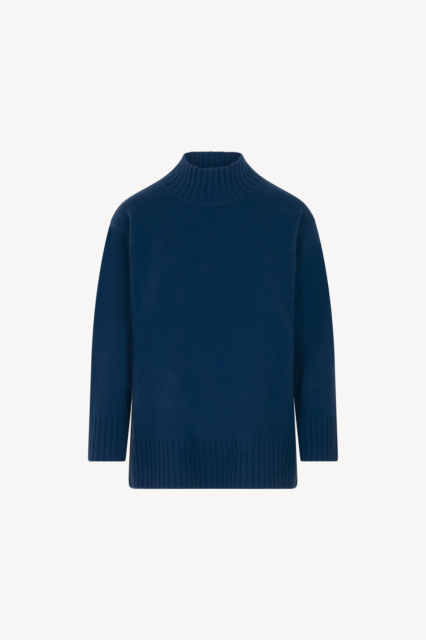 Pure Cashmere Long Turtleneck Sweater